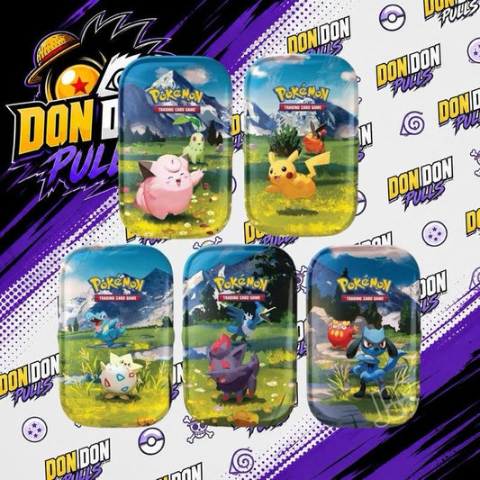 Pokémon Mini Tin Ascesa Eroica Con 2 Buste , Adesivi e Carta Illustrata - Oggetto da Collezione