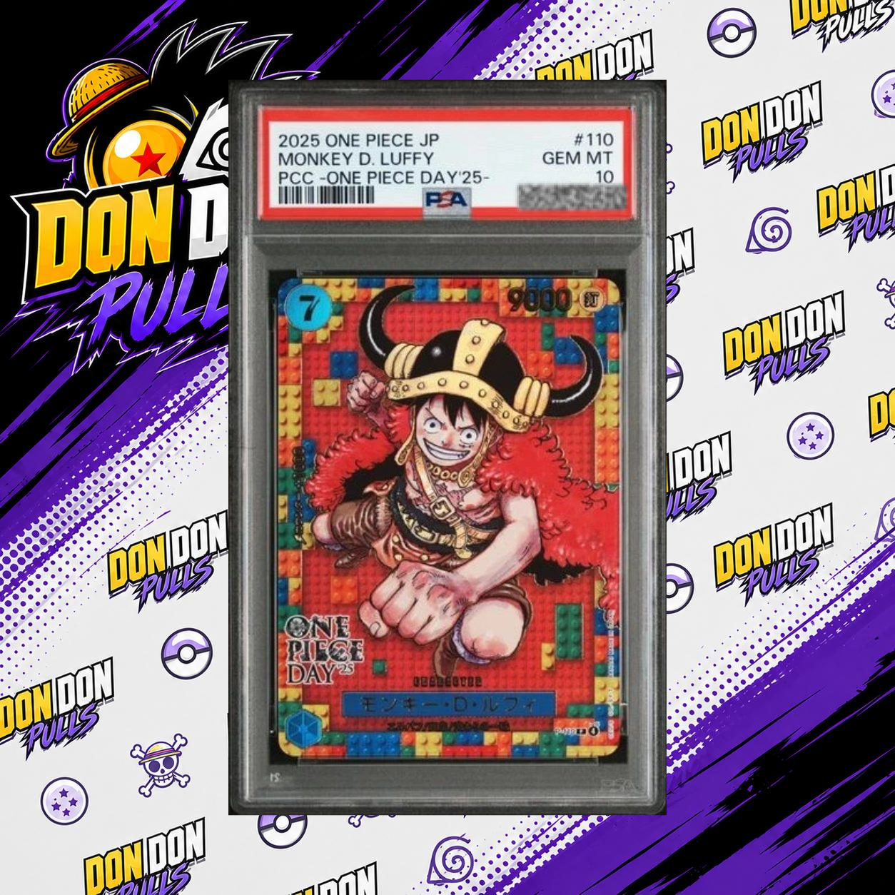 Luffy Elbaph Lego P-110 Premium Card Collection ONE PIECE DAY 25 Japanese PSA10