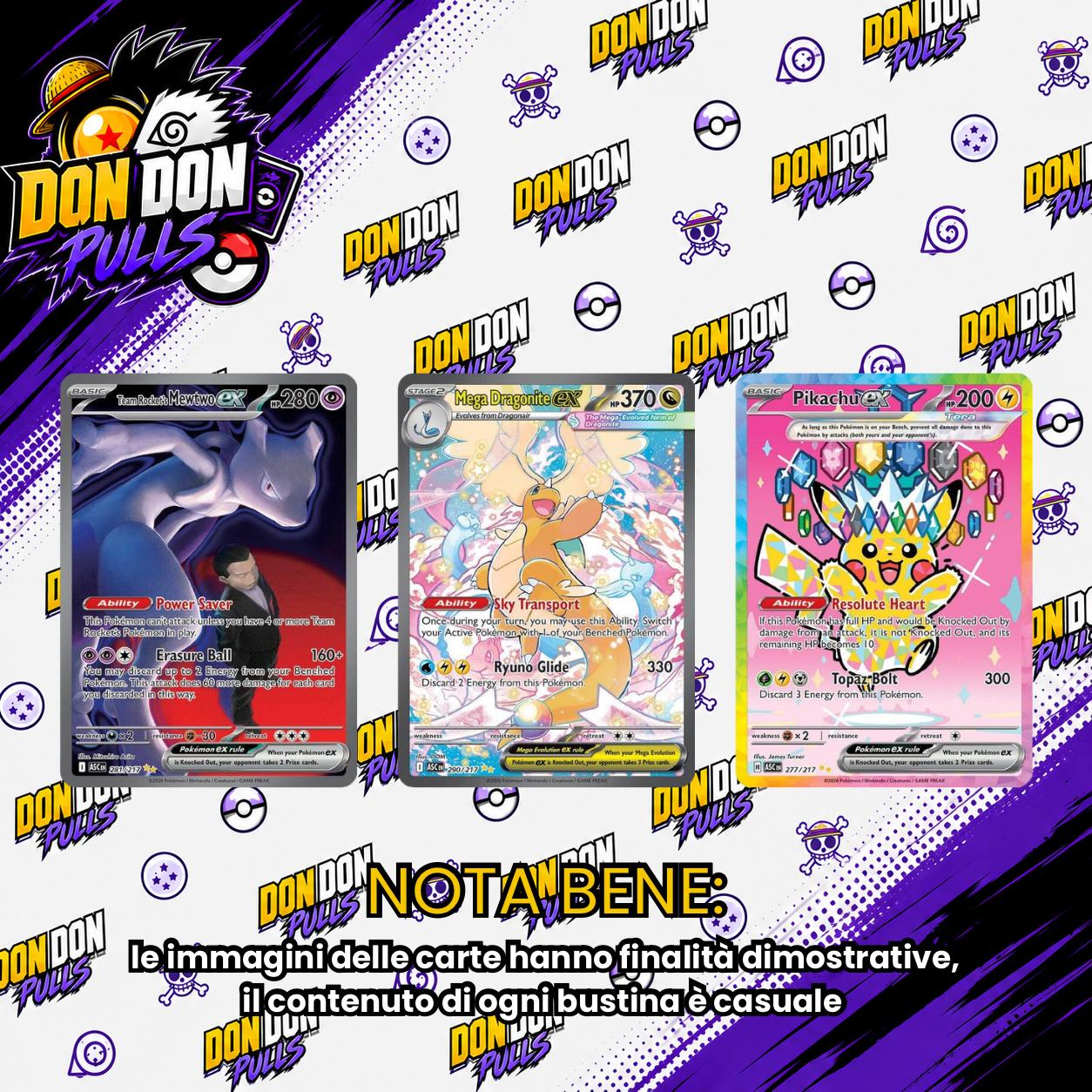Blister 2 Buste Ascesa Eroica - Edizione Megasviluppo con Komala e Pikachu - Gioco di Carte Collezionabili