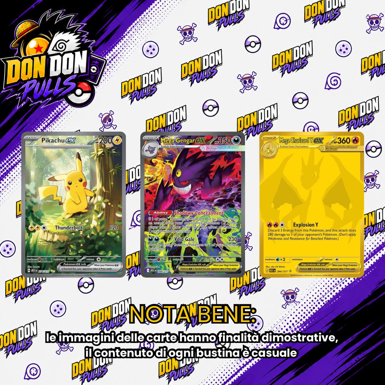Blister 2 Buste Ascesa Eroica - Edizione Megasviluppo con Komala e Pikachu - Gioco di Carte Collezionabili